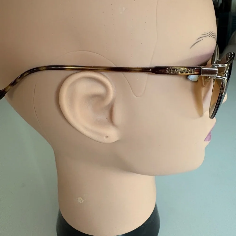 Vintage Versace Tortoise Shell Sunglasses with Brown Lenses